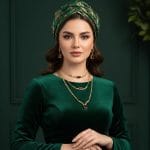 سرویس آمورا طلا (مدل نگین قرمز مستطیلی – گردنبند + گوشواره + دستبند) – وزن کل ۱۰.۵۷۰ گرم - Image 3