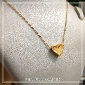 گردنبند قلب فلس‌دار طلا