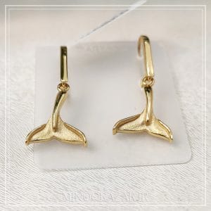 گوشواره دم نهنگ طلا