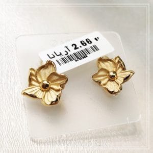 گوشواره گل طلا