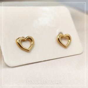 گوشواره قلب طلا